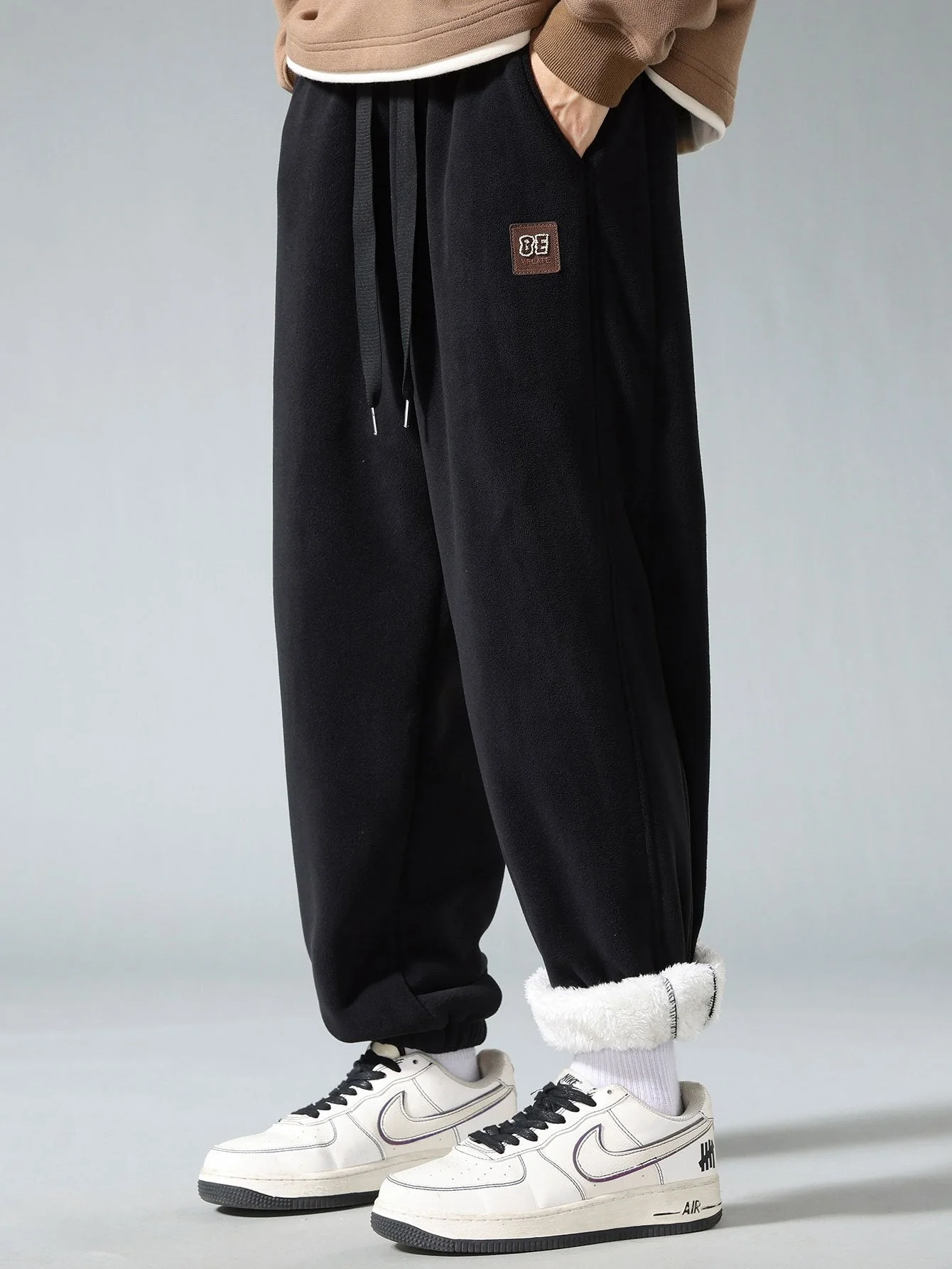 Gelasio® | Teddy Lined Polar Fleece Jogging Pants - Image 3