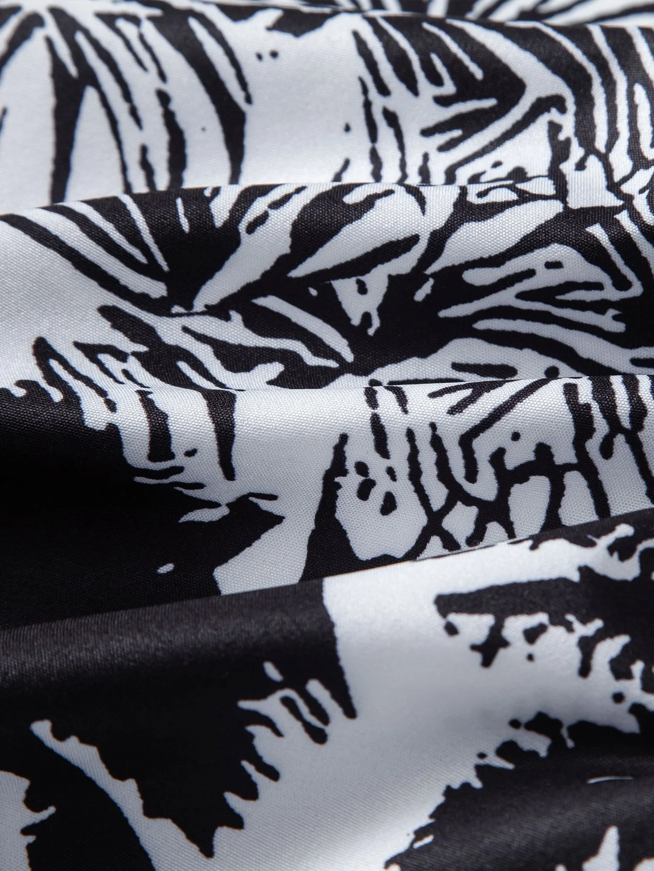 Genaro® | Palm Trees Print Button Up Shirt & Striped Swim Shorts - Image 5