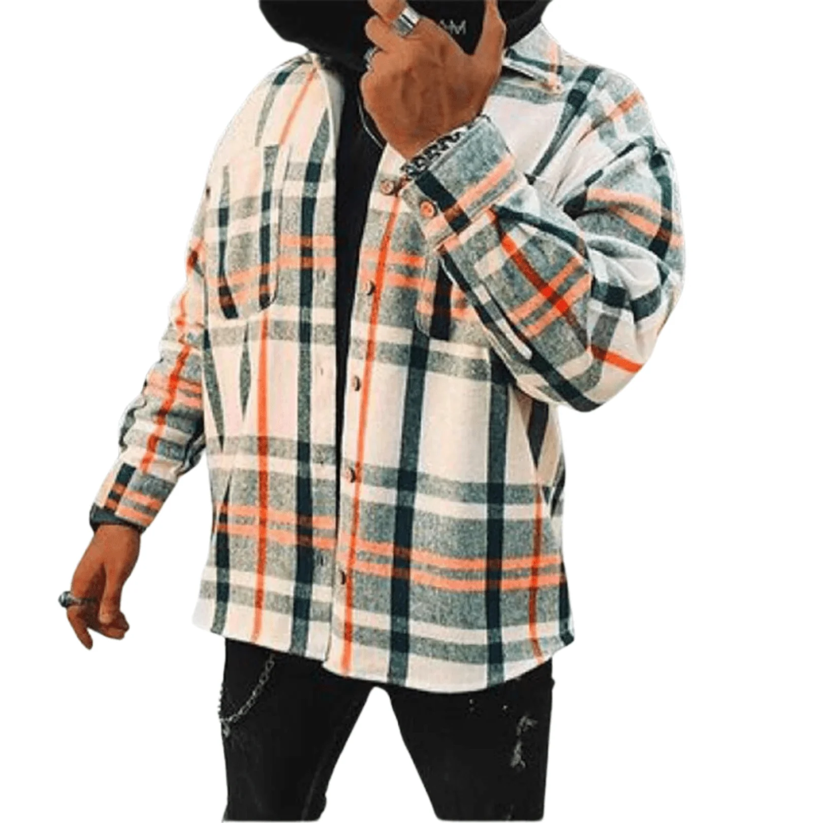 Genaro | Checked flannel shirt with warm comfort - Image 2