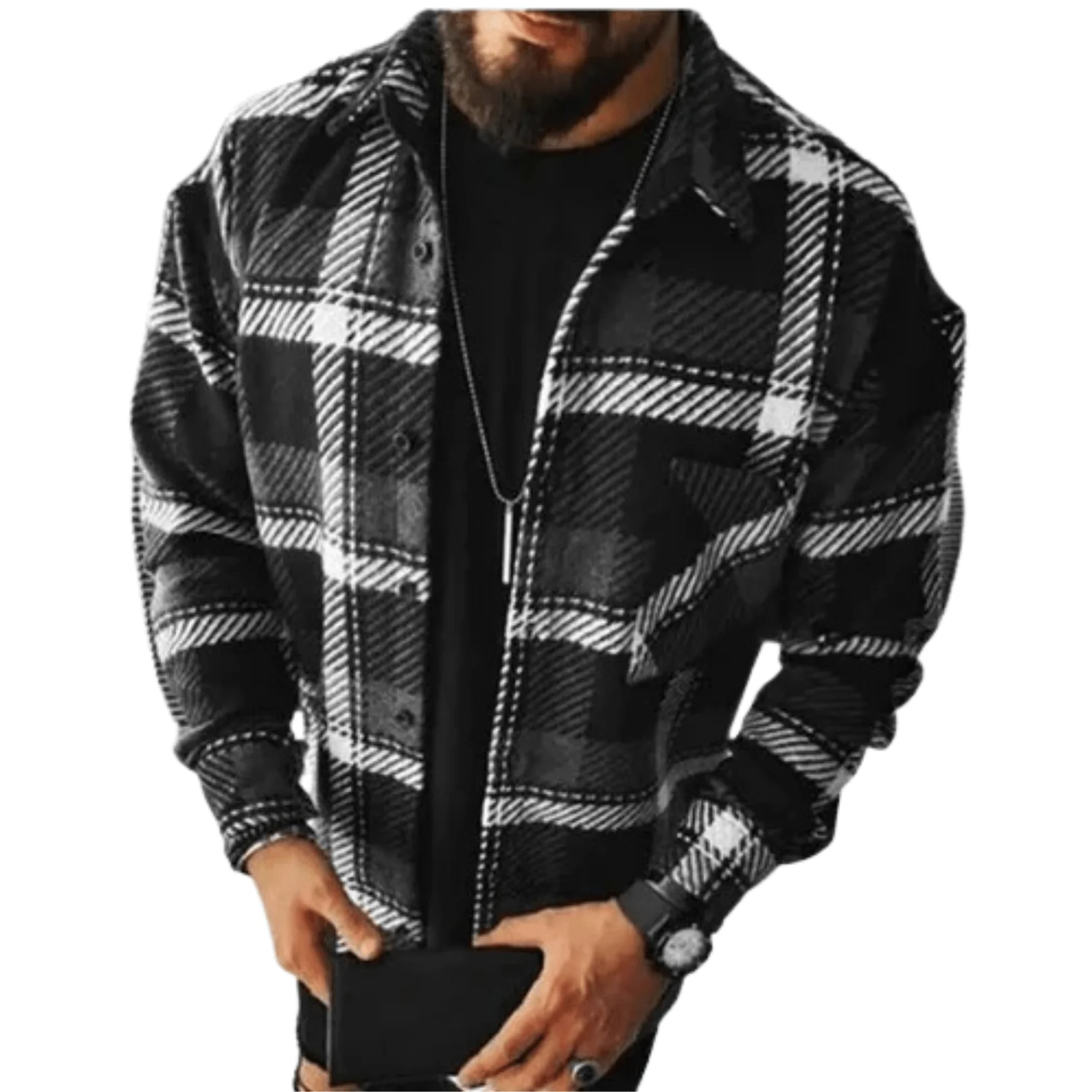 Genaro | Checked flannel shirt with warm comfort - Image 5