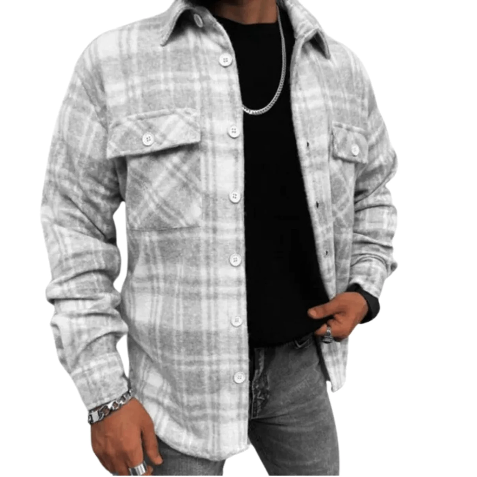 Genaro | Checked flannel shirt with warm comfort - Image 6