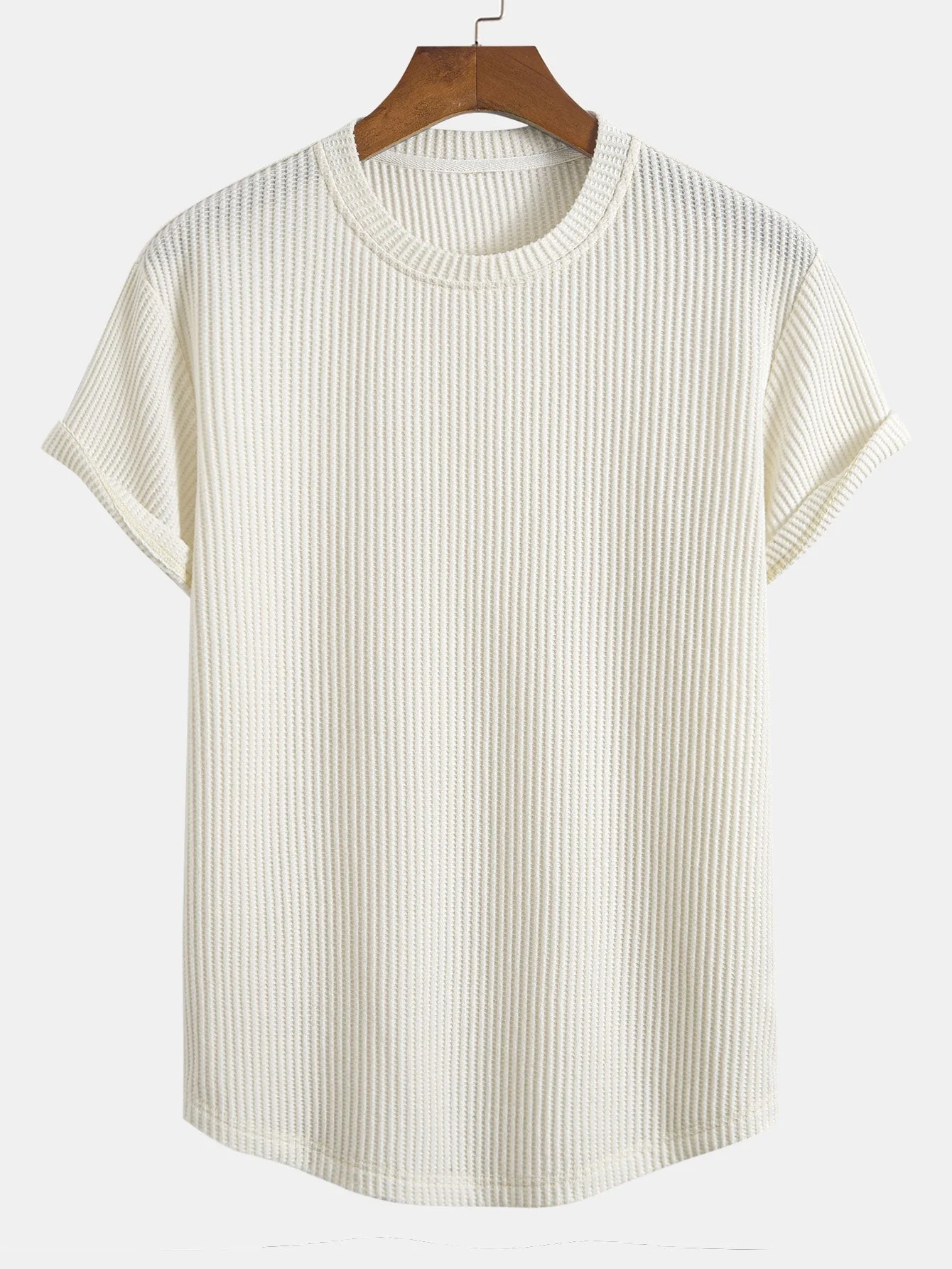 Gene® | Knitted Waffle Arc Hem T-Shirt - Image 3