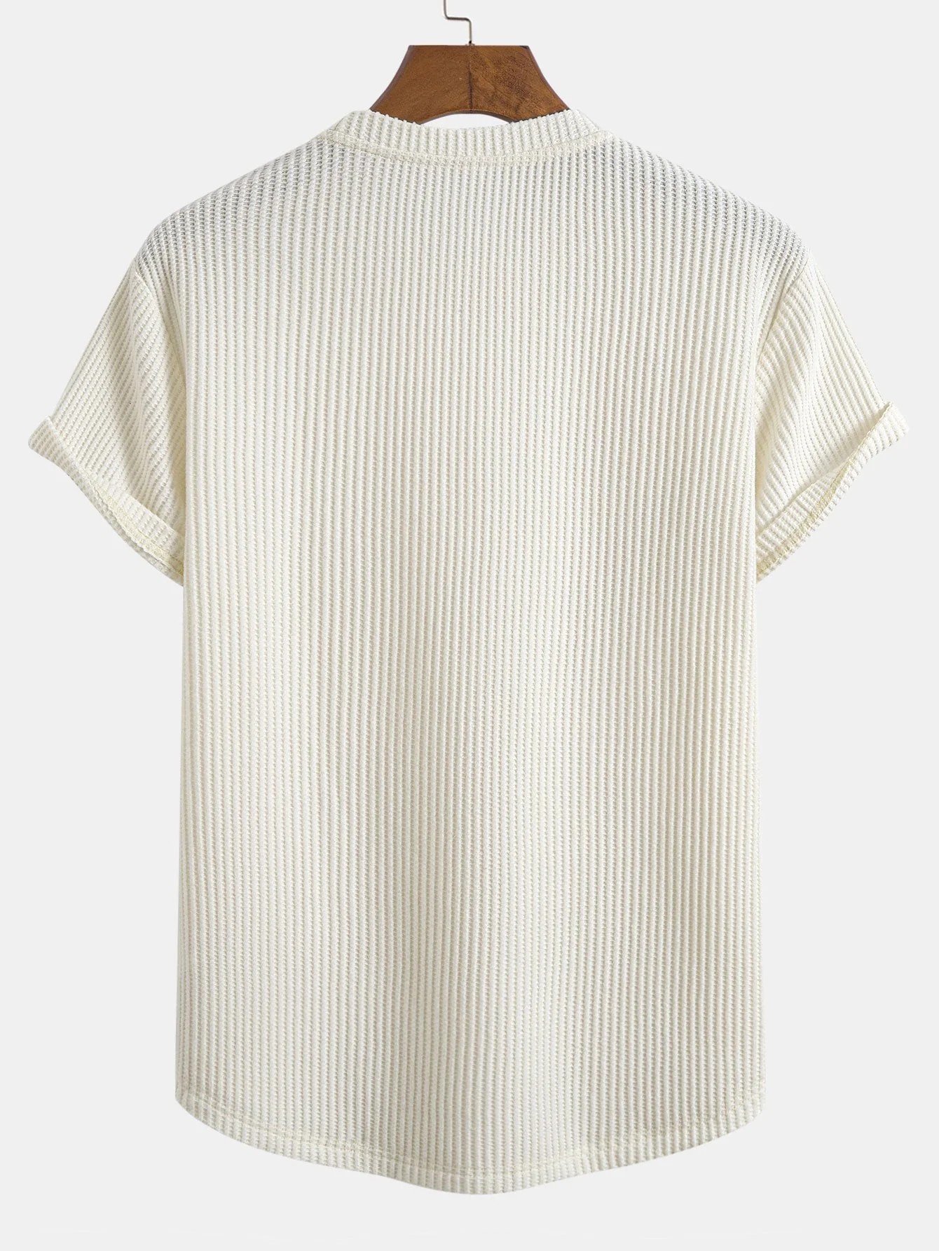 Gene® | Knitted Waffle Arc Hem T-Shirt - Image 4