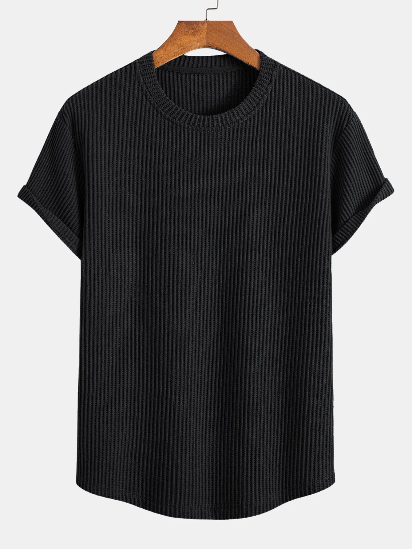 Gene® | Knitted Waffle Arc Hem T-Shirt - Image 5