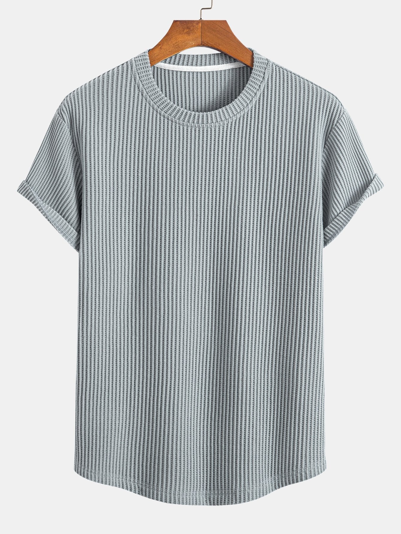 Gene® | Knitted Waffle Arc Hem T-Shirt - Image 9