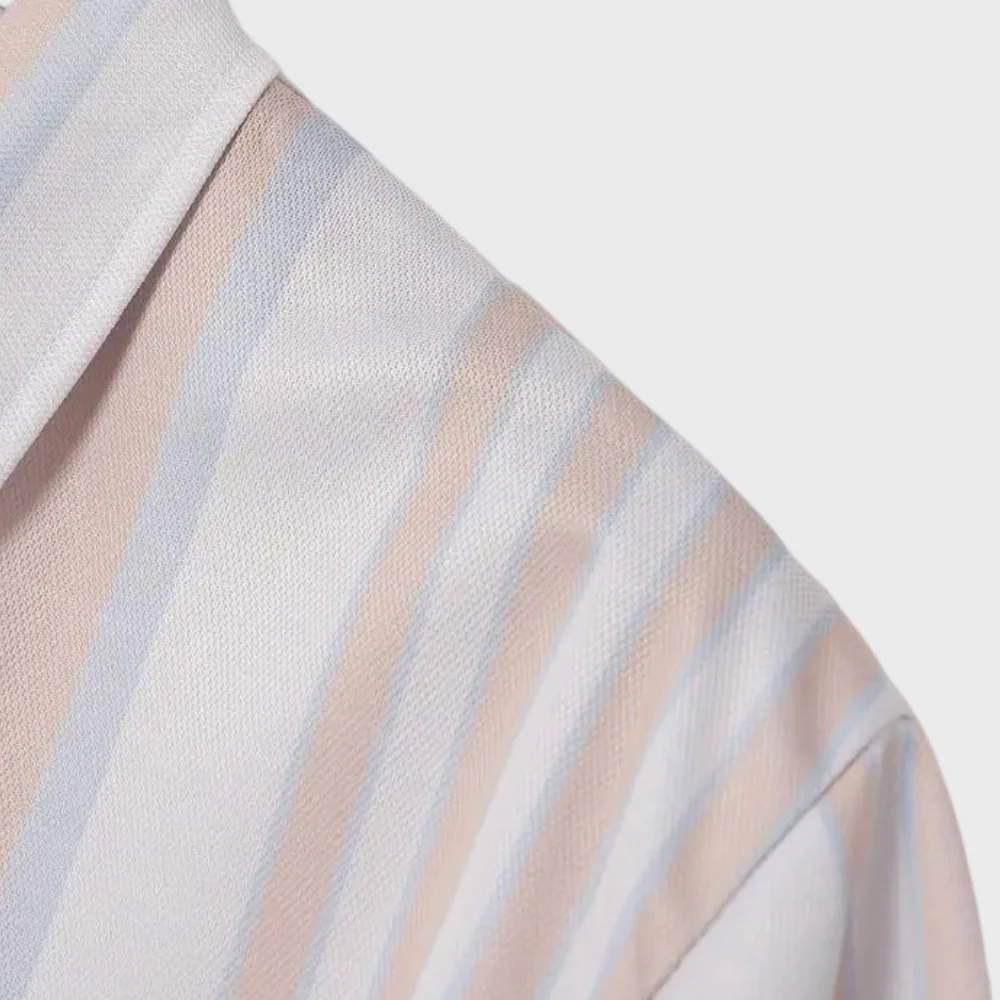Geoffrey® | Casual Striped Polo Shirt For Men - Image 3