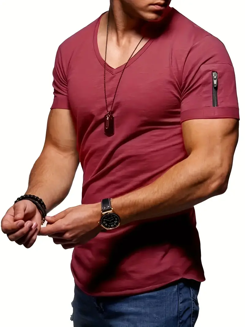 Geoffrey® | Casual V-Neck T-Shirt For Men - Image 5