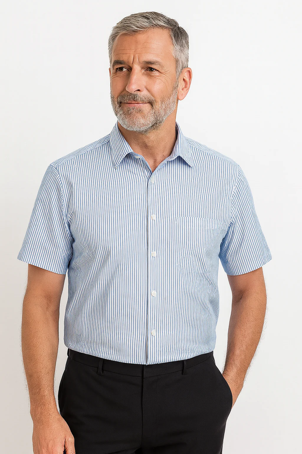 George | Short Sleeved Business Shirt - Image 2