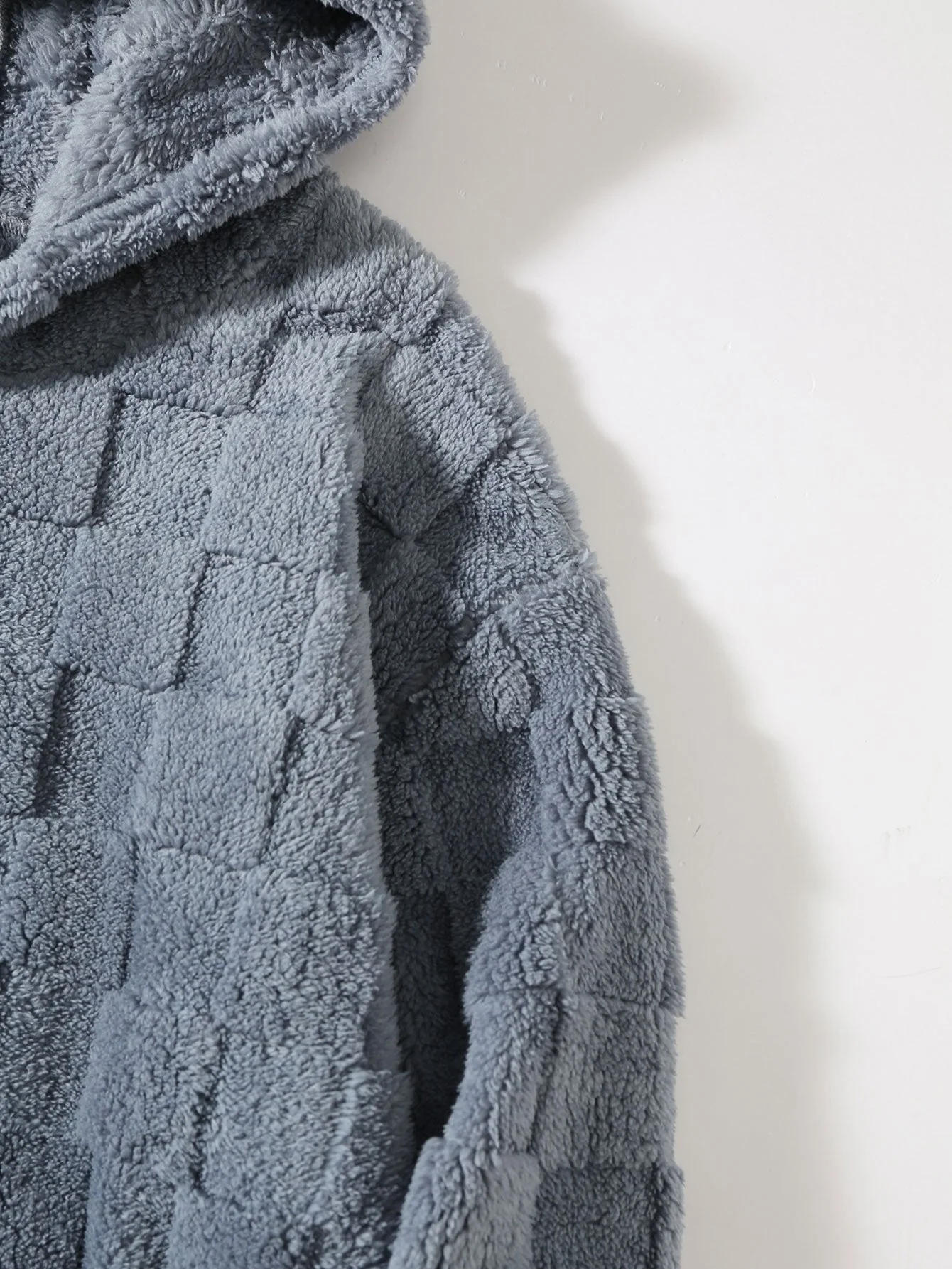 Gerald | Relax Fit Checkerboard Teddy Hoodie - Image 2