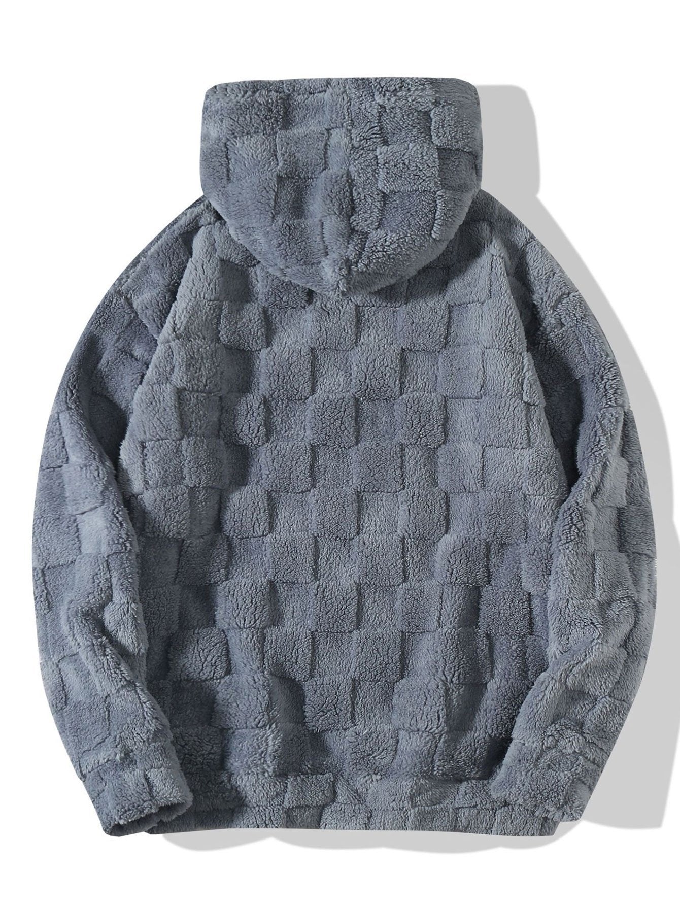 Gerald | Relax Fit Checkerboard Teddy Hoodie - Image 3