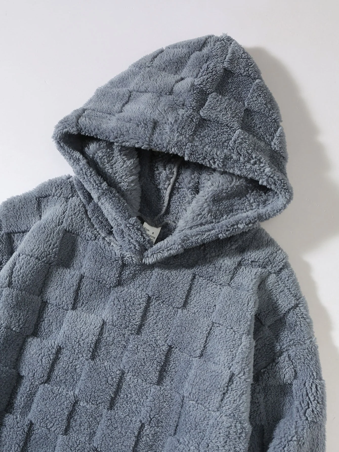 Gerald | Relax Fit Checkerboard Teddy Hoodie - Image 8
