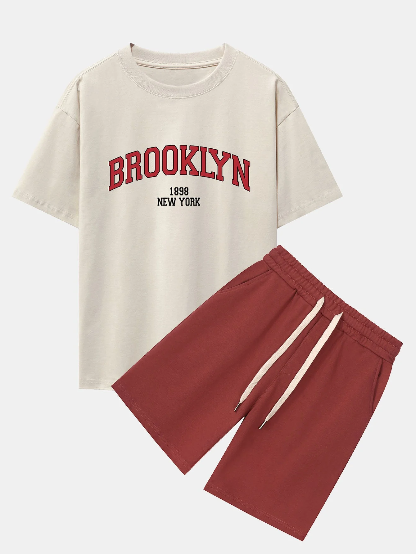 Gerard® | Print Drop Shoulder Oversize T-Shirt & Jersey Shorts - Image 2