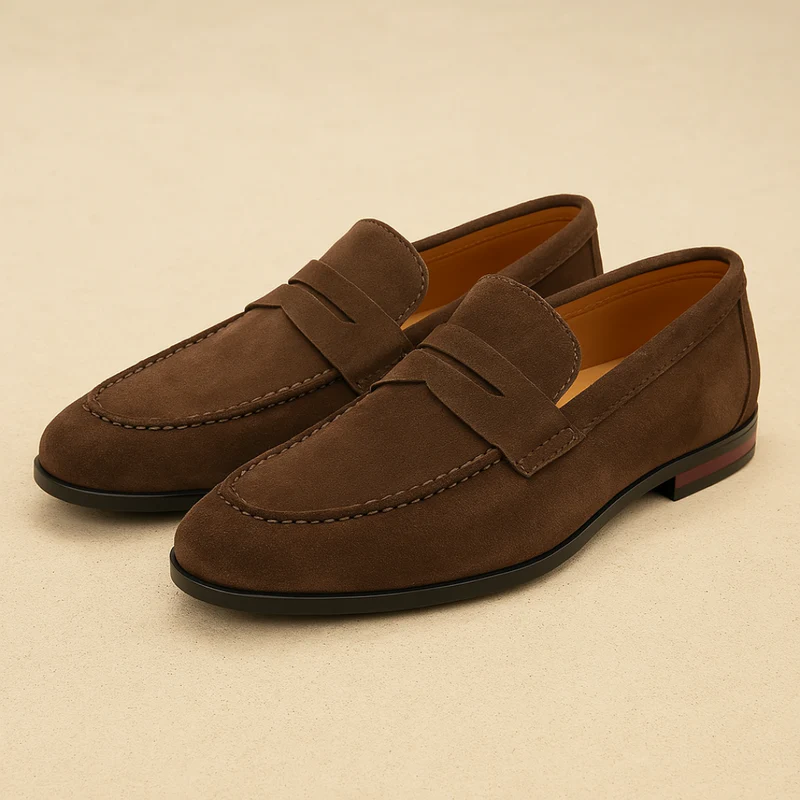 Gerardo | Old Money Suede Penny Loafers - Image 6