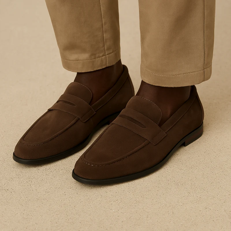 Gerardo | Old Money Suede Penny Loafers - Image 7