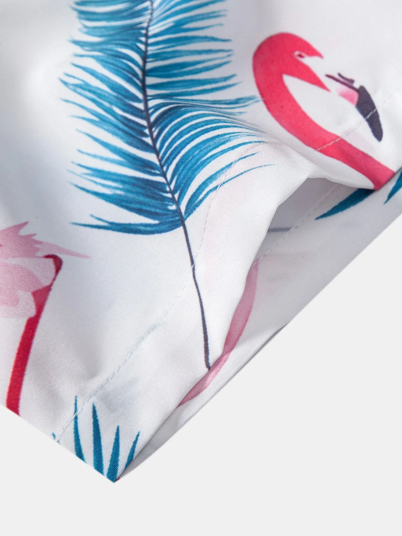 Germán® | Flamingo Leaf Print Button Up Shirt - Image 4