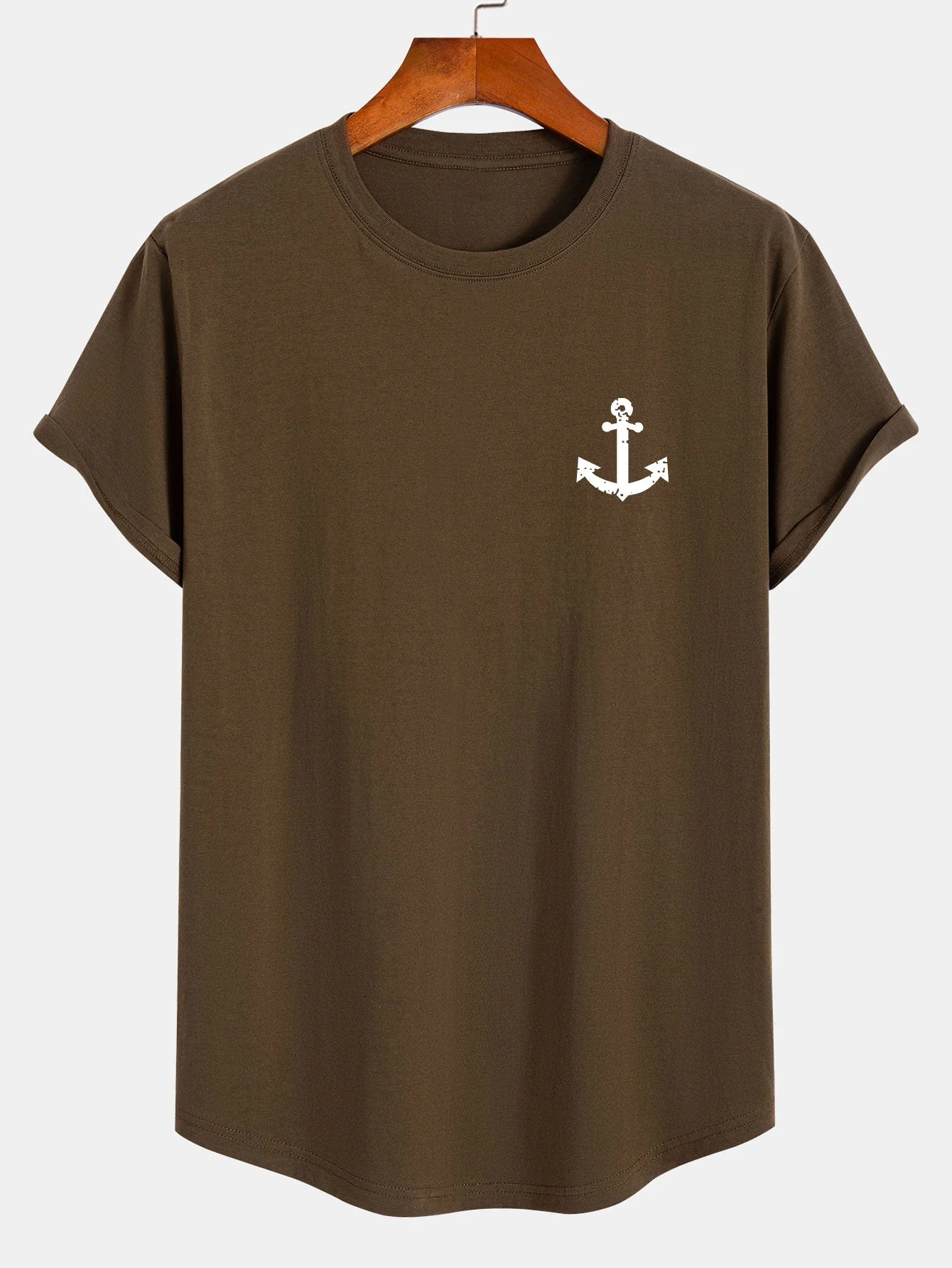 Germán® | Print Cotton Arc Hem T-Shirt - Image 5