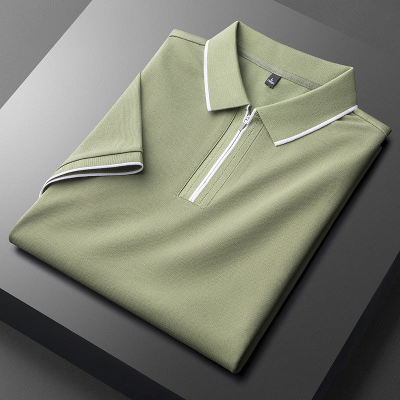 Gideon | Elegant Cotton Polo Shirt - Image 3