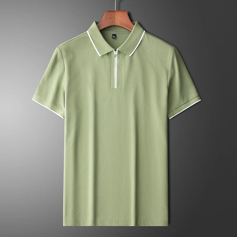 Gideon | Elegant Cotton Polo Shirt - Image 7