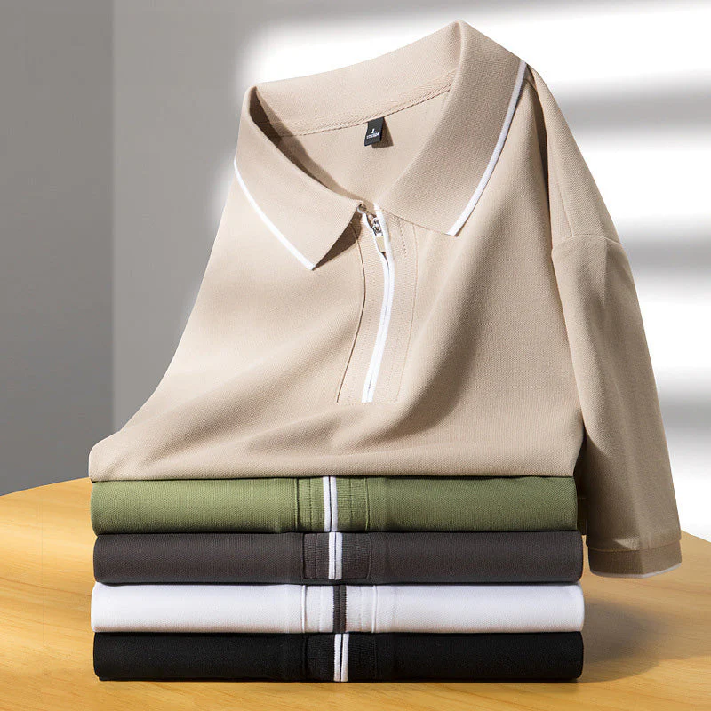 Gideon | Elegant Cotton Polo Shirt - Image 8