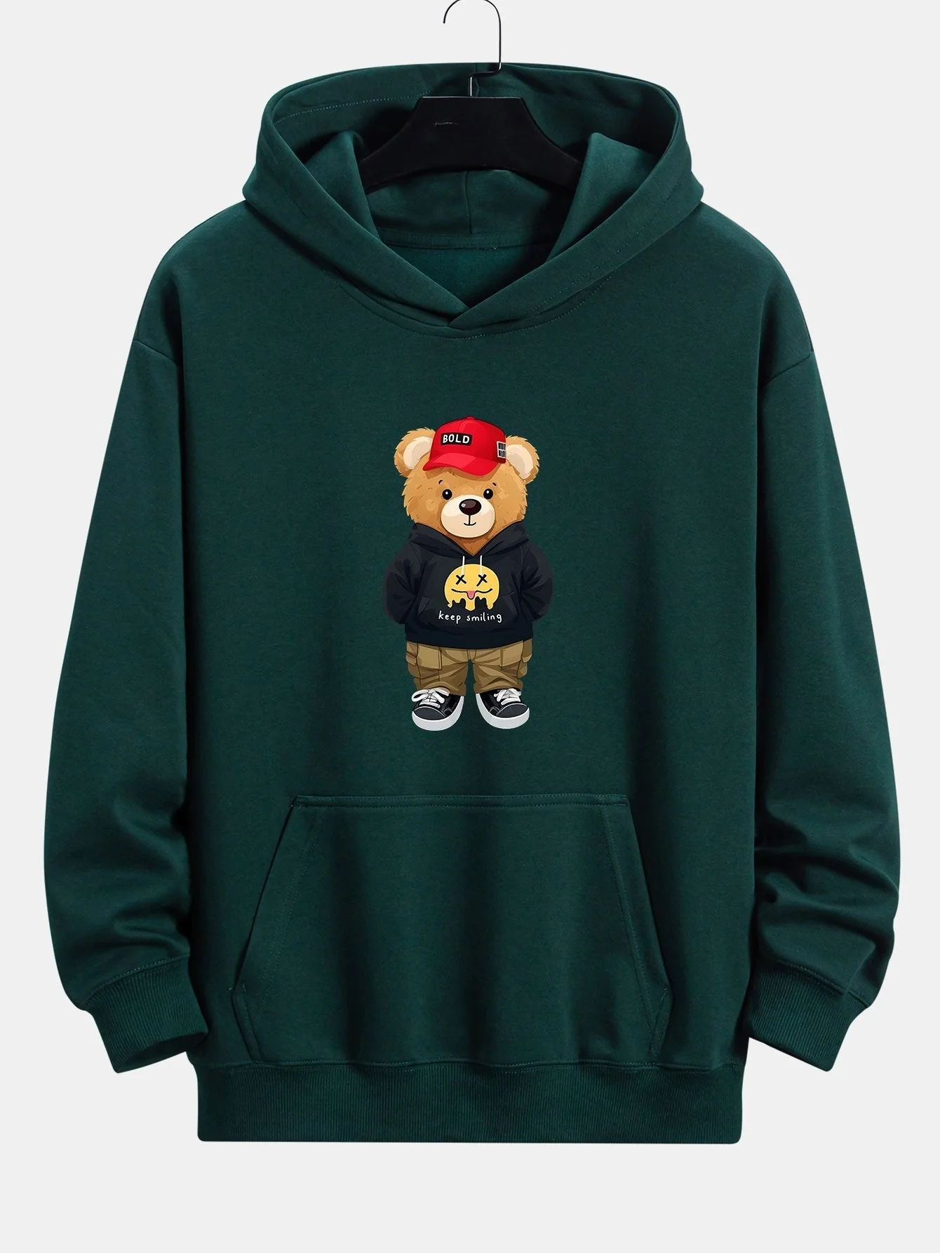 Gideon | Hip Hop Bear Print Relax Fit Hoodie - Image 2