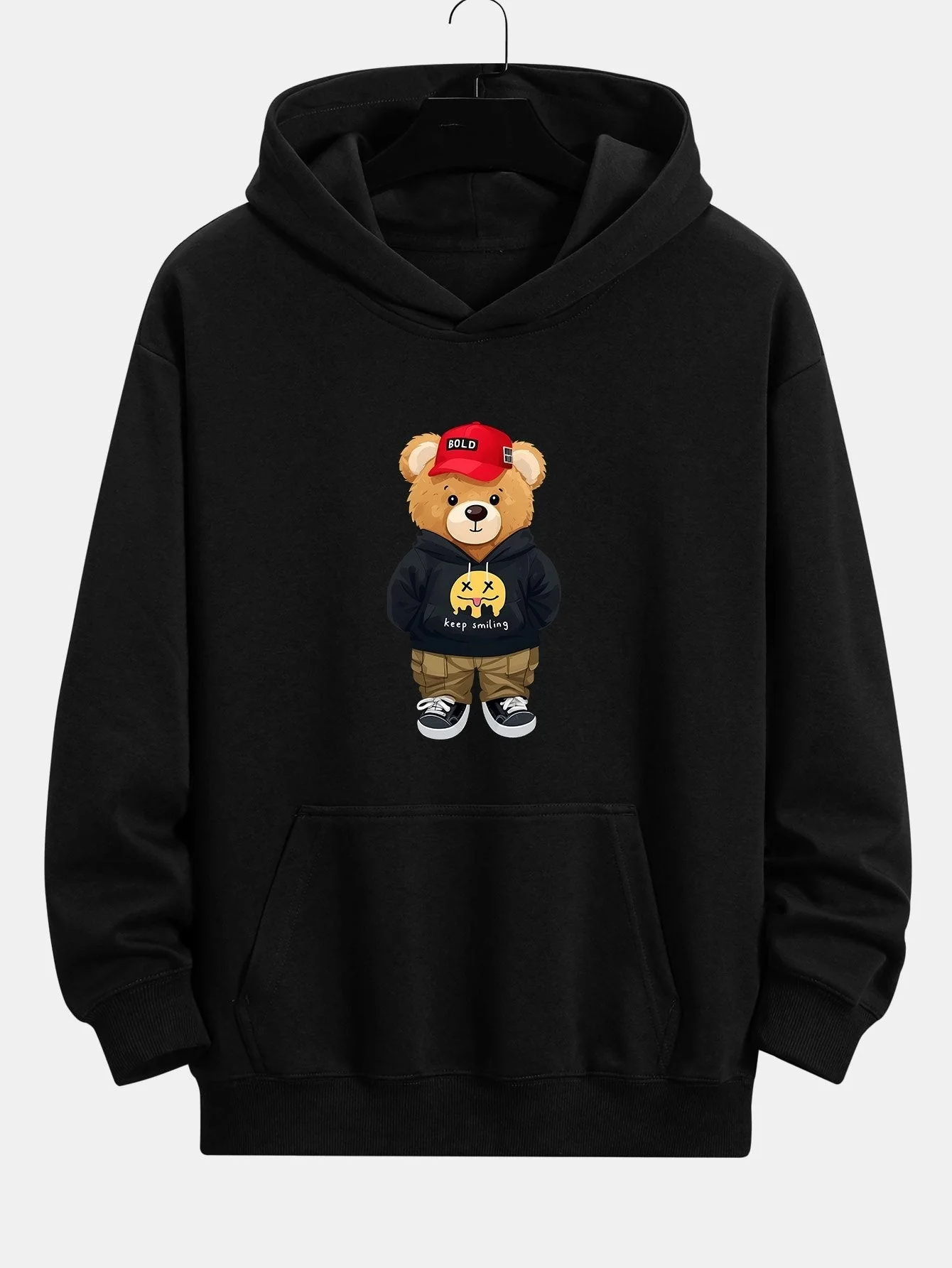 Gideon | Hip Hop Bear Print Relax Fit Hoodie - Image 3
