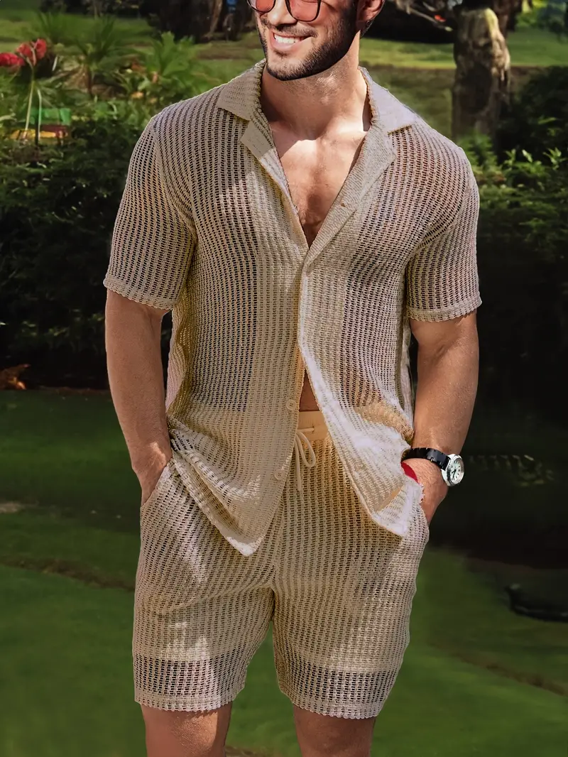 Gilbert® | Casual Short Sleeve T-Shirt + Drawstring Shorts For Men - Image 3
