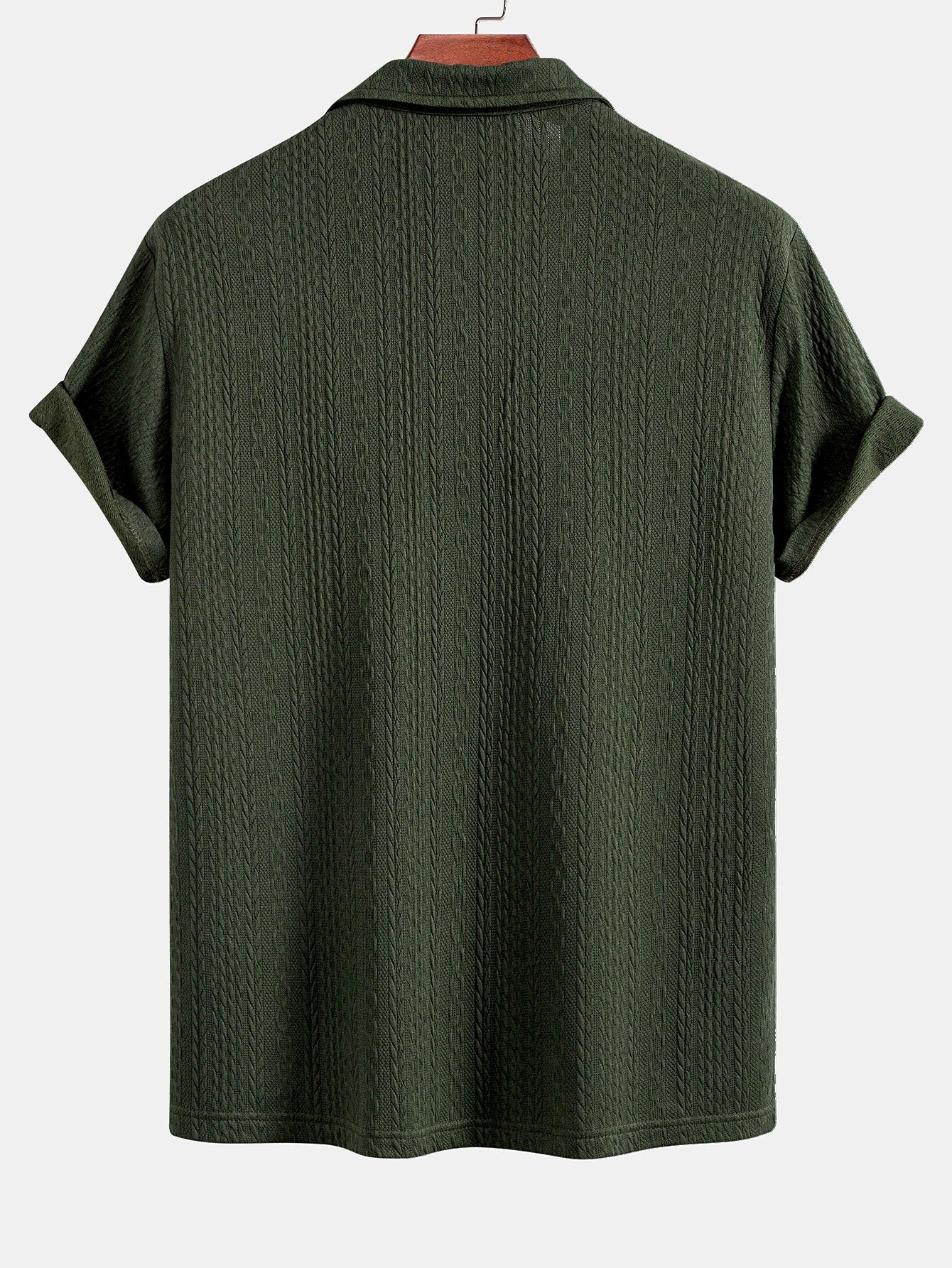 Gilbert® | Textured Jacquard Knit Polo Shirt - Image 4