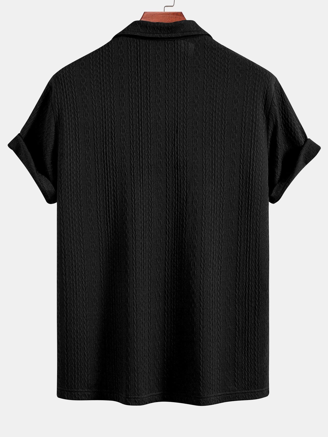 Gilbert® | Textured Jacquard Knit Polo Shirt - Image 6