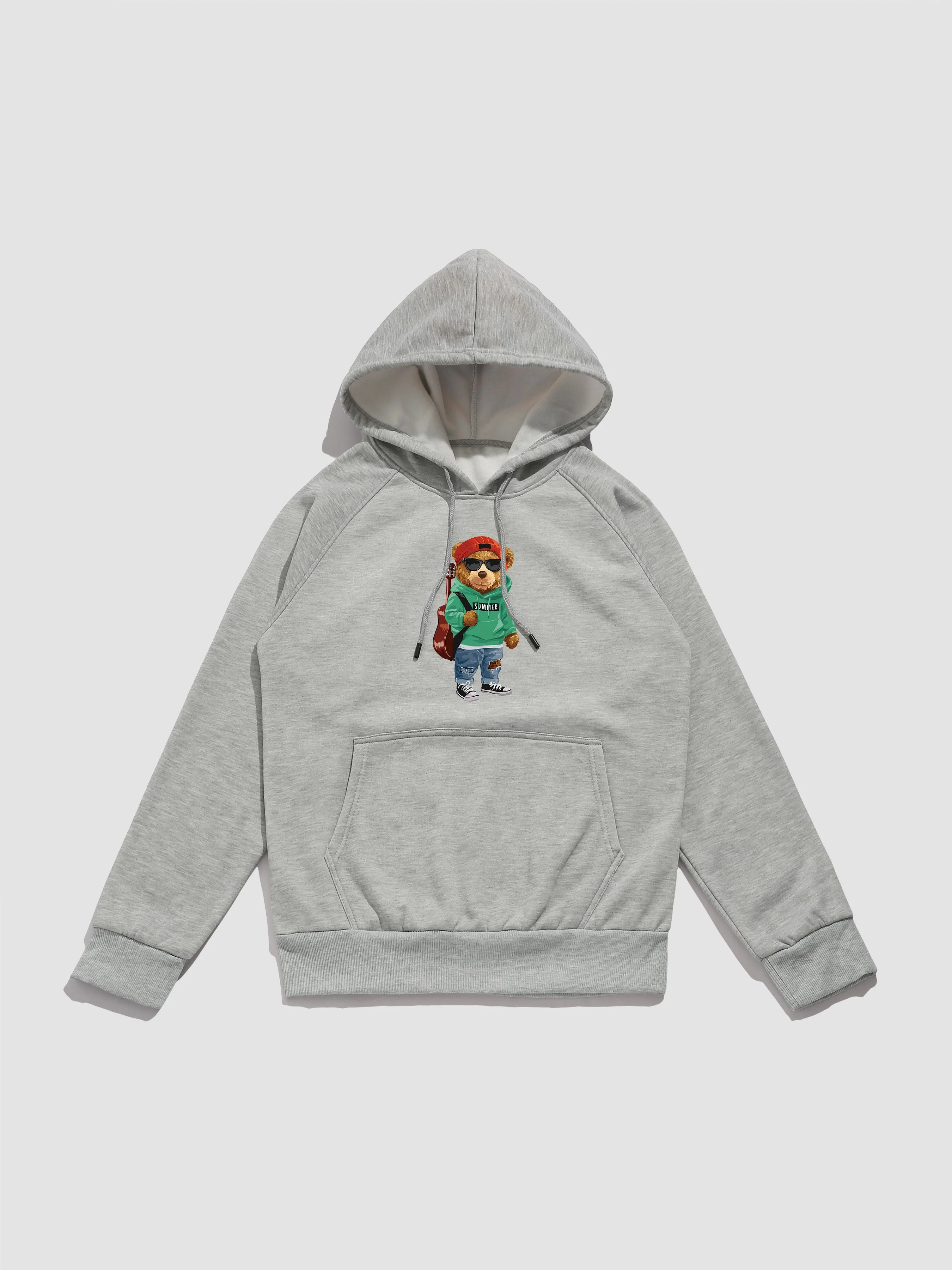 Gino | Guitar Bear Print Hoodie - Image 5