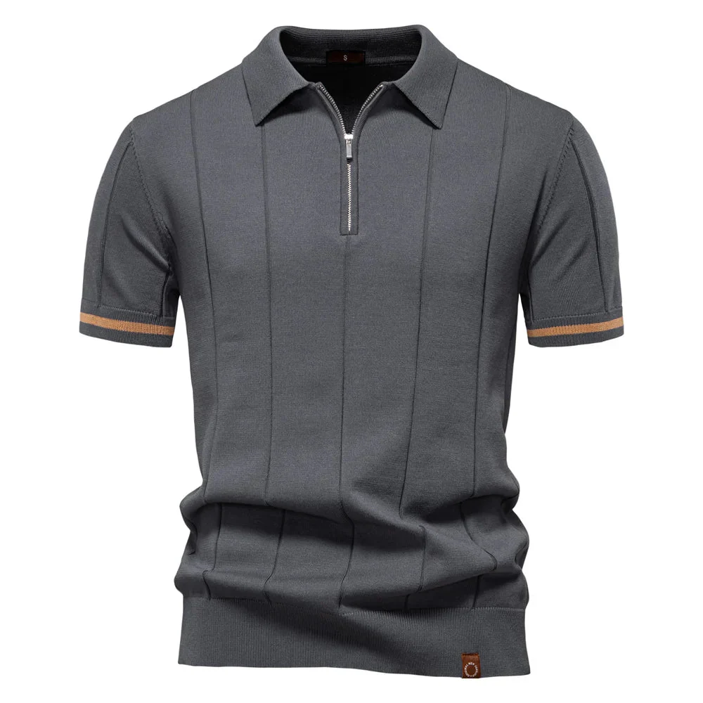 Glen® | Men'S Polo Shirt With Zipper - Image 4