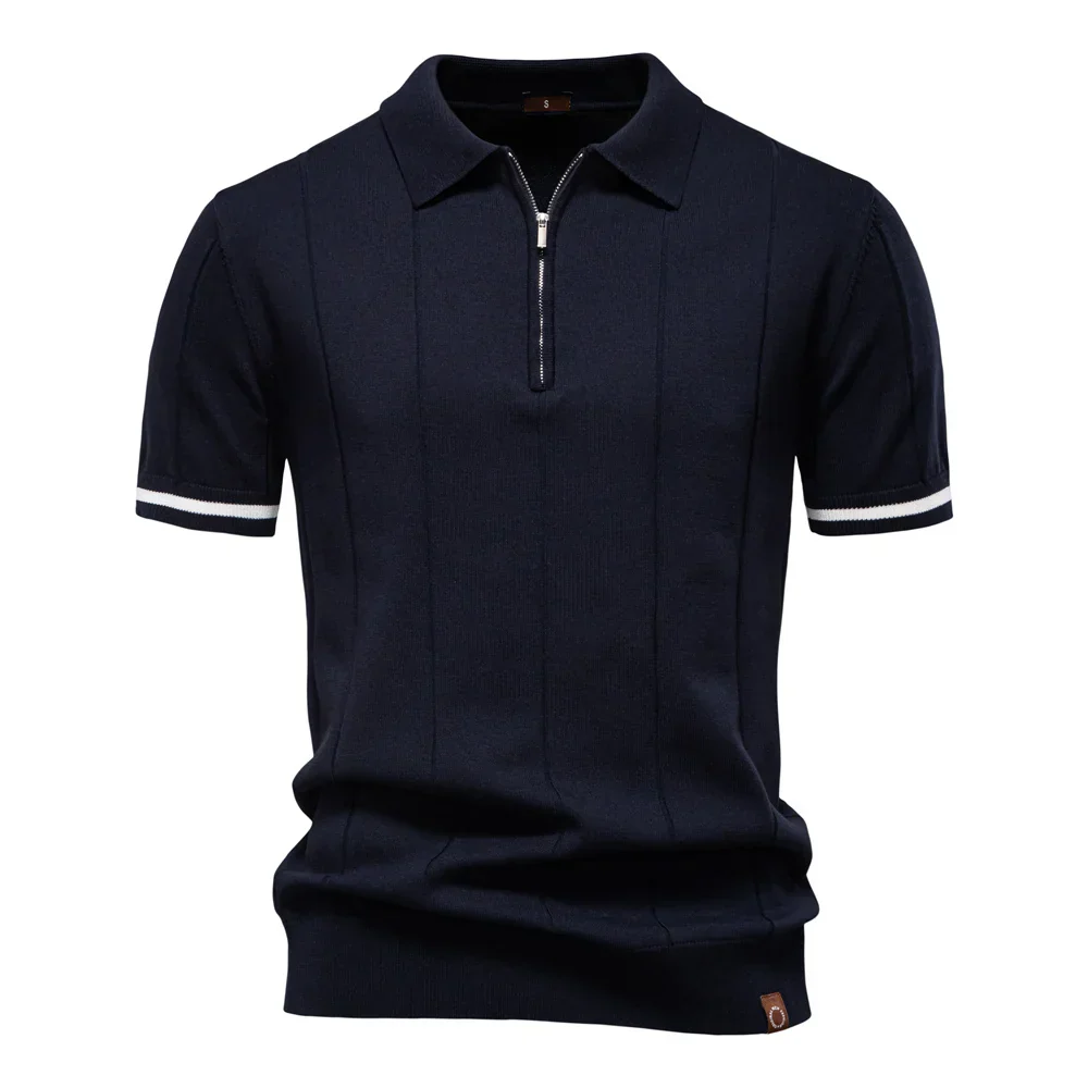 Glen® | Men'S Polo Shirt With Zipper - Image 6