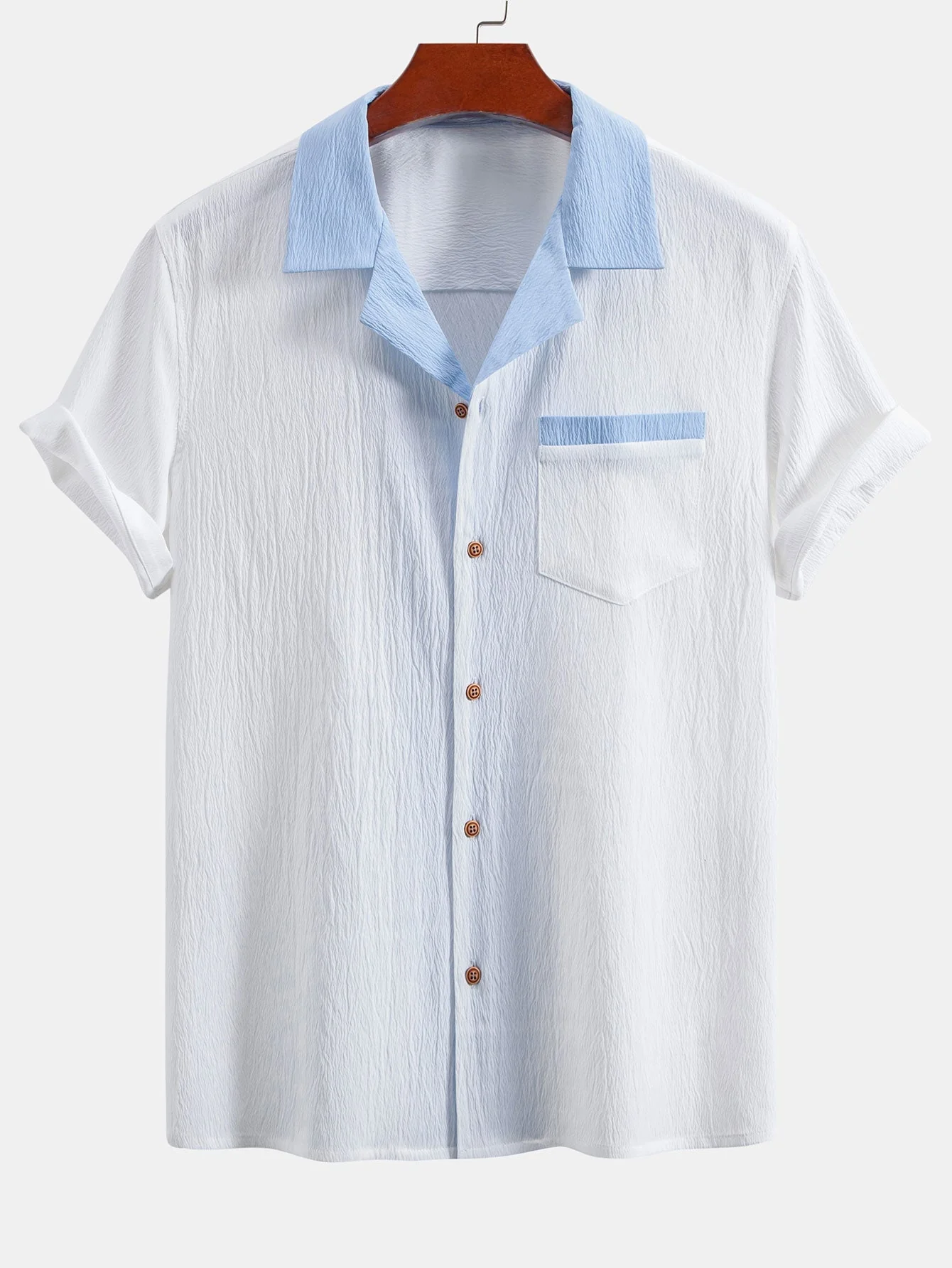 Glenn® | Textured Contrast Cuban Shirt - Image 5