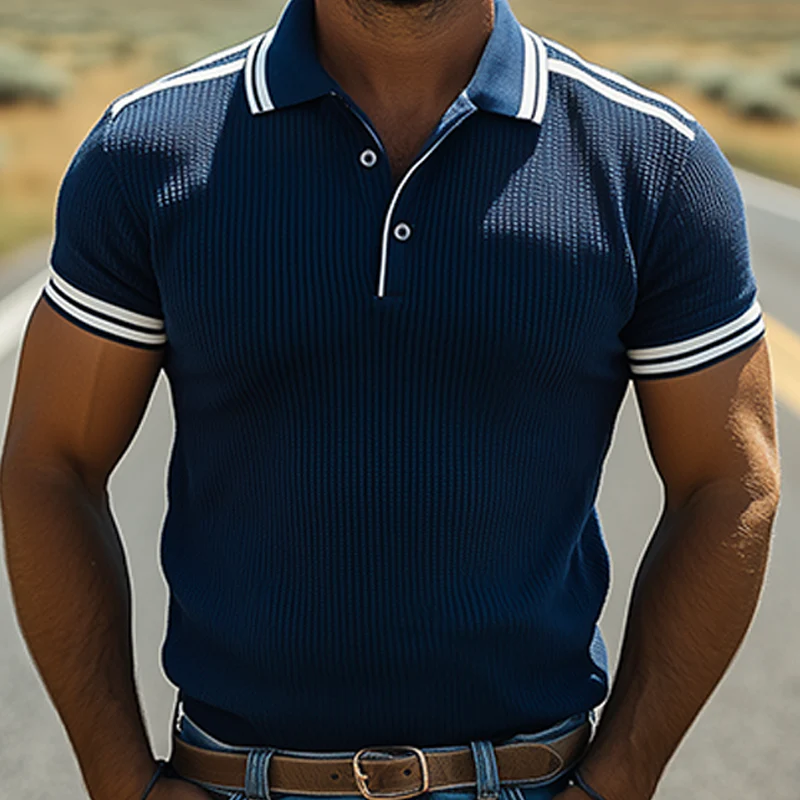 Glenn | Men'S Spring And Summer Fashion Casual Knitted Short-Sleeved Polo Shirt - Image 5
