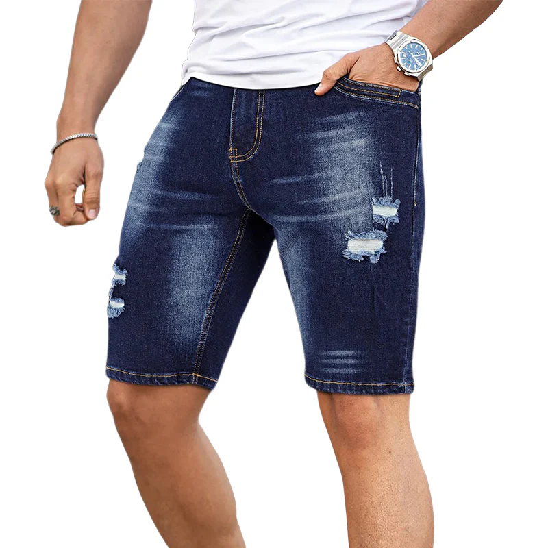 Glenn | Men'S Vintage Distressed Denim Shorts - Image 4