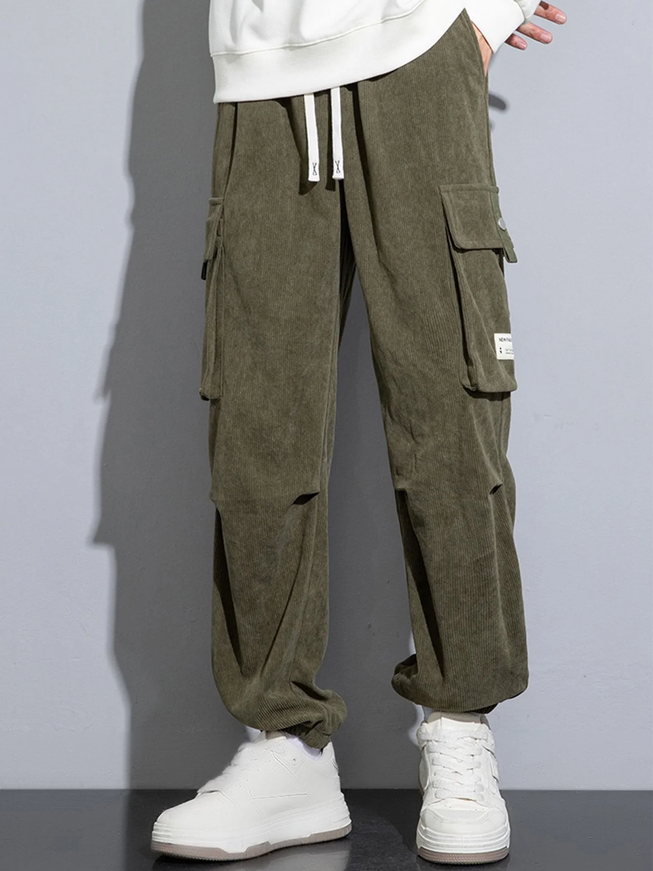 Godofredo® | Corduroy Cargo Jogging Pants - Image 2