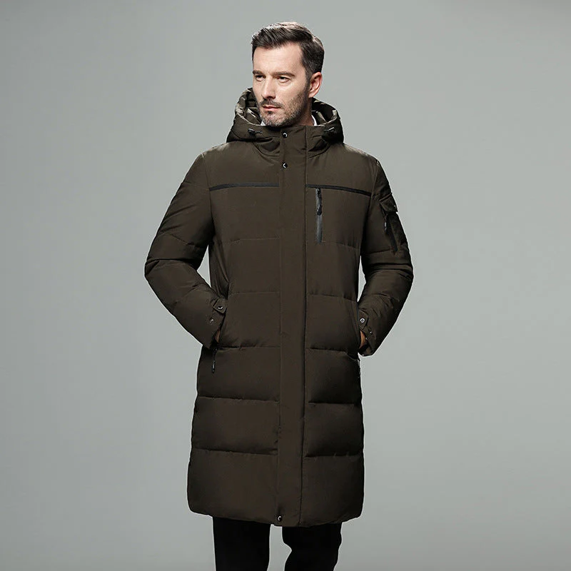 Godwin® | Elegant Long Down Jacket For Men - Image 4