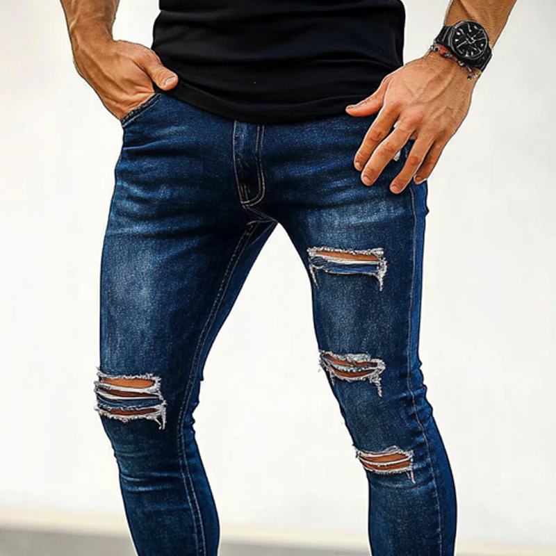 Gordon | Men'S Ripped Vintage Washed Slim Jeans - Image 3