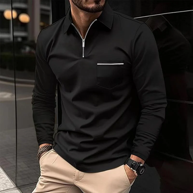 Gorka | Classic long-sleeved polo shirt with breast pocket - Image 3