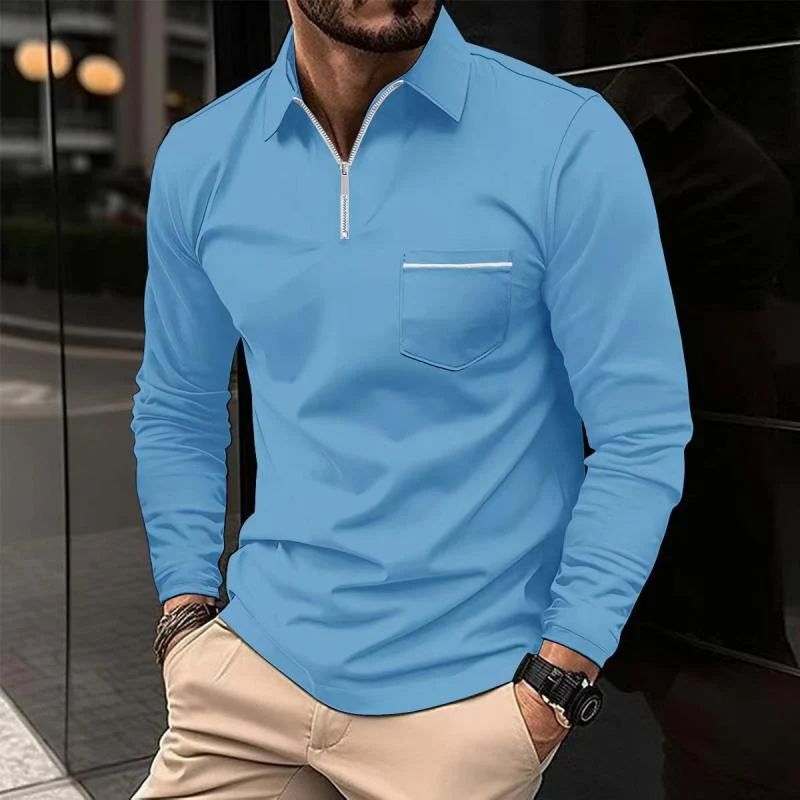 Gorka | Classic long-sleeved polo shirt with breast pocket - Image 8