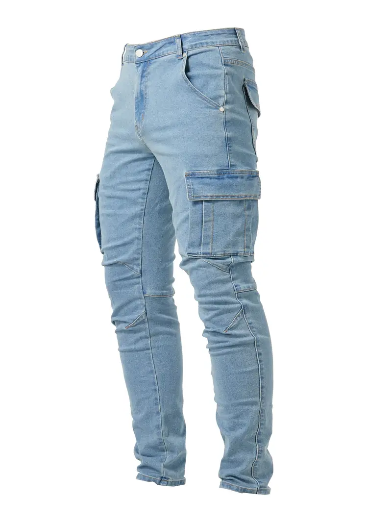 Gower® | Slim Fit Denim Cargo Pants For Men - Image 3