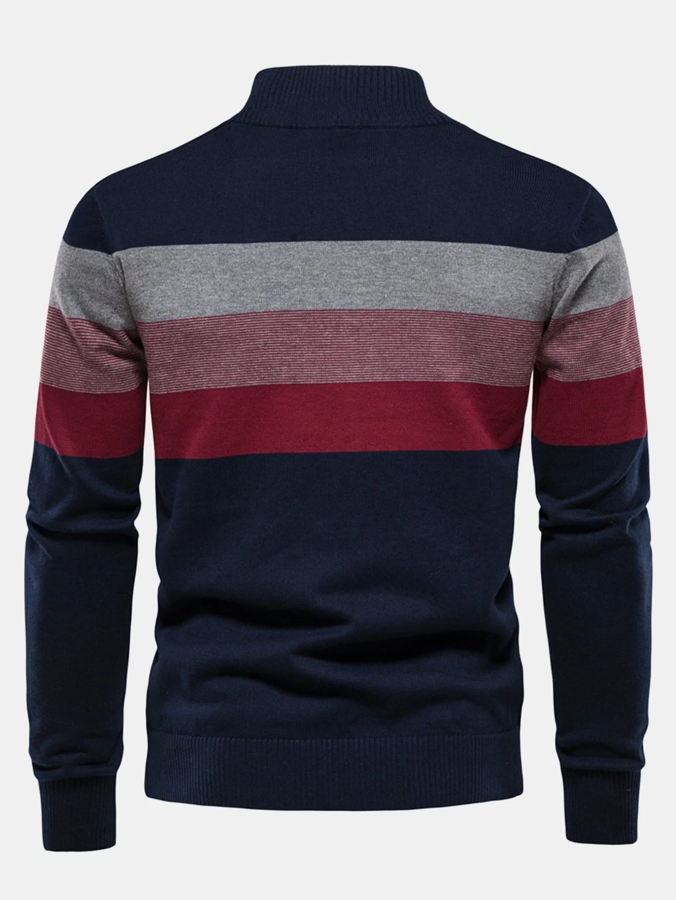 Gracián® | Contrast Stripe Quarter Zip Sweater - Image 11
