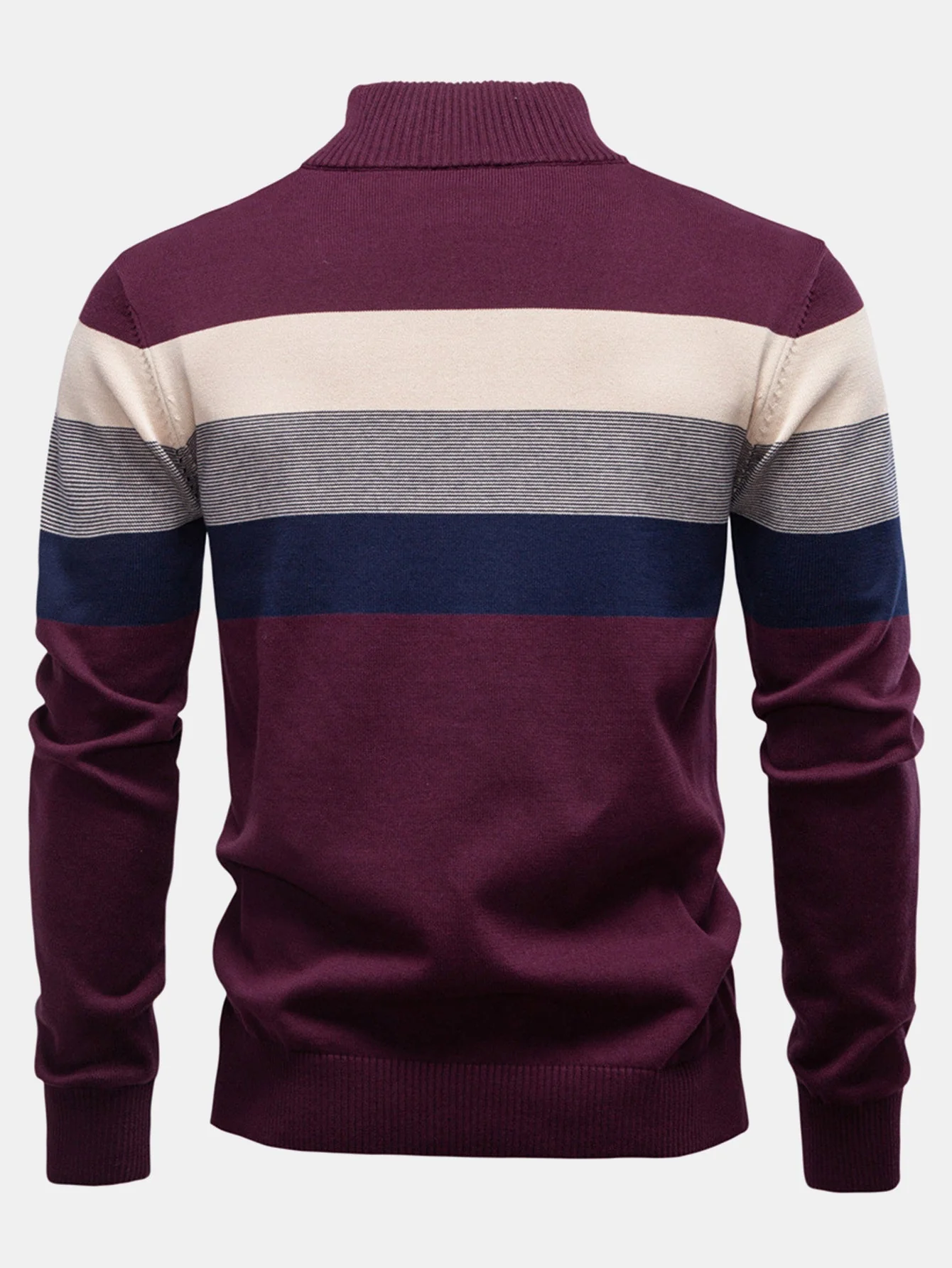 Gracián® | Contrast Stripe Quarter Zip Sweater - Image 15