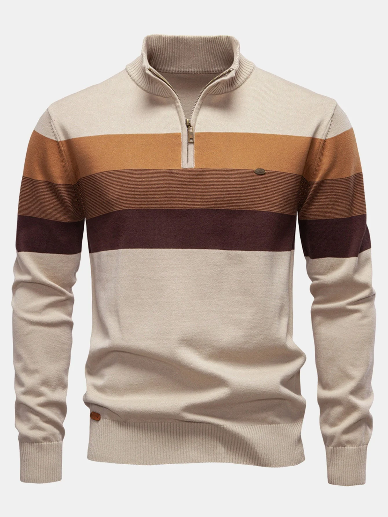 Gracián® | Contrast Stripe Quarter Zip Sweater - Image 16