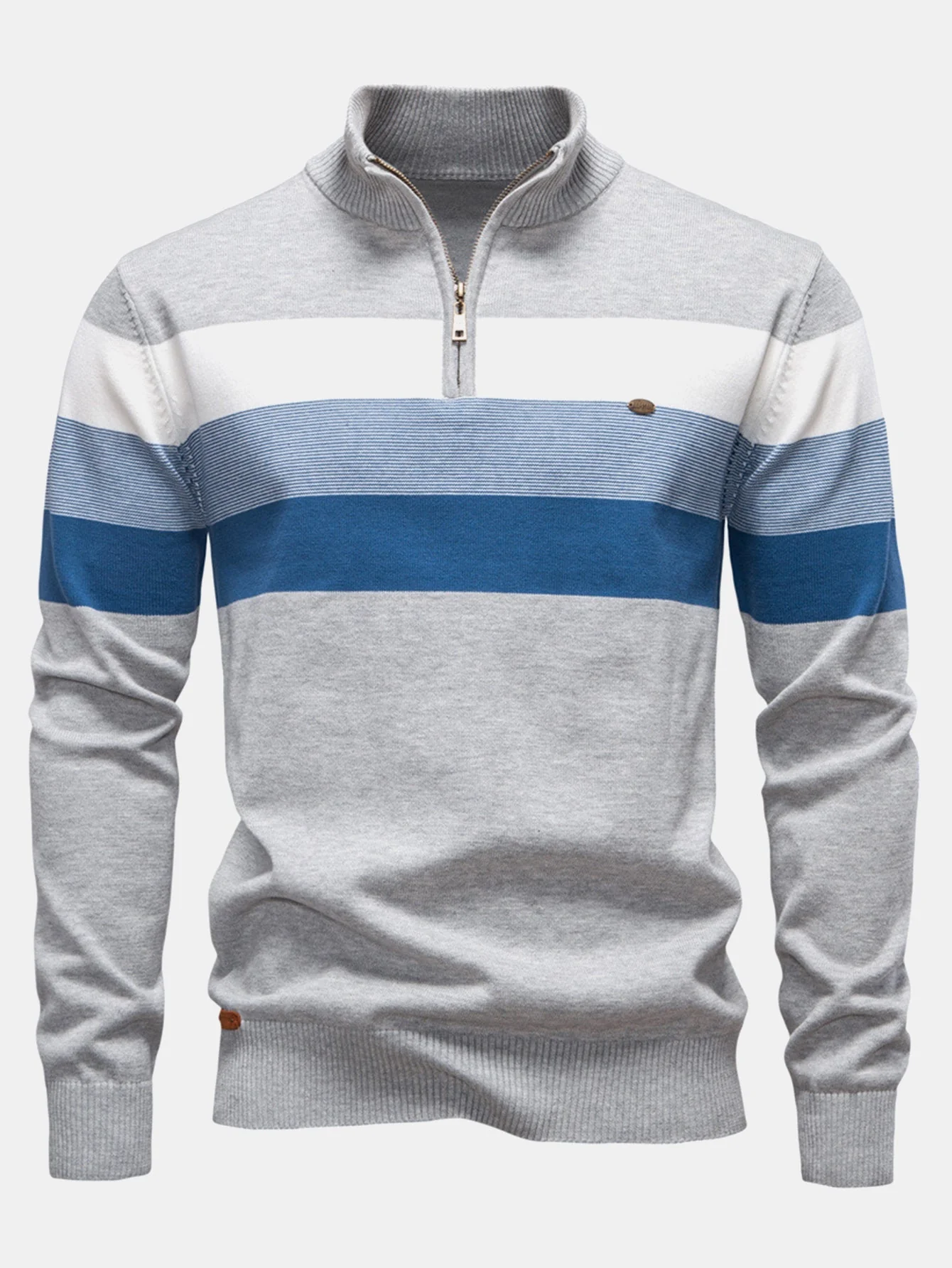 Gracián® | Contrast Stripe Quarter Zip Sweater - Image 18