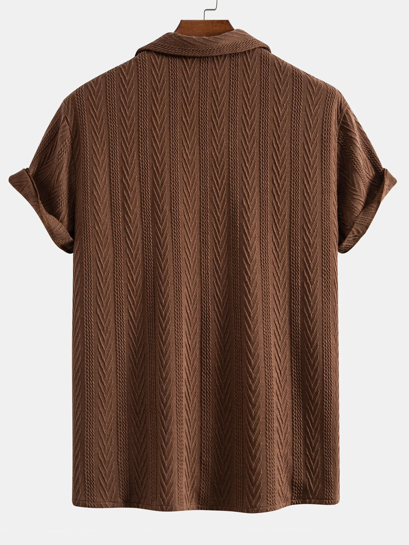Graham® | Texture Jacquard Cuban Shirt & Straight Leg Linen Pants - Image 8
