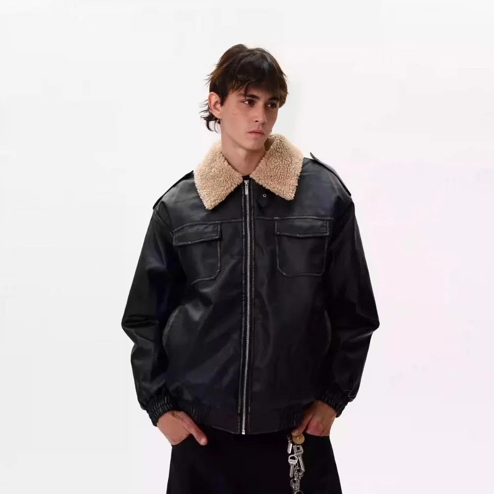 Graham® | Tung Sung Distressed Pu-Leren Jas - Image 3