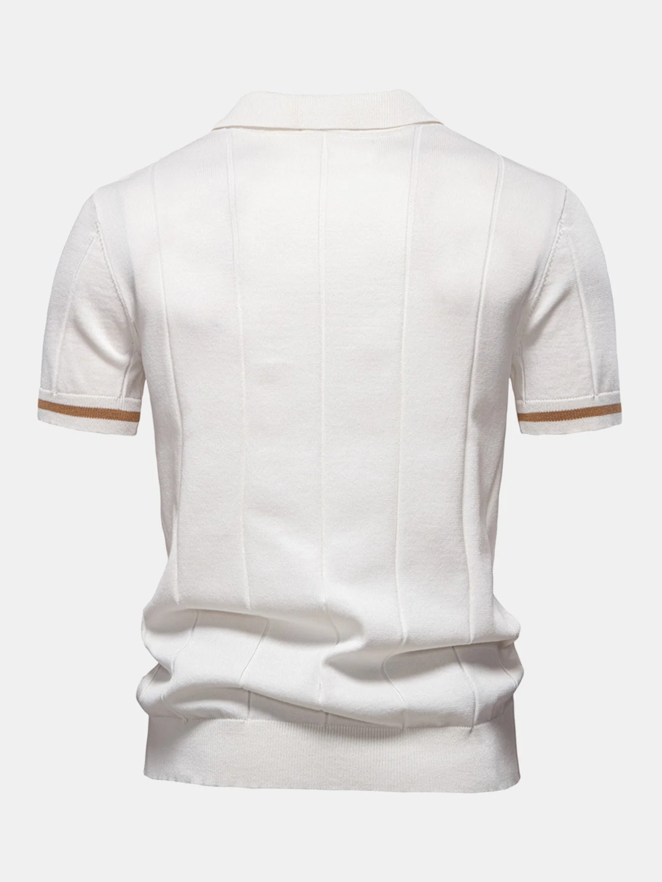 Grayson | Contrast Trim Zipper Knit Polo Shirt - Image 13