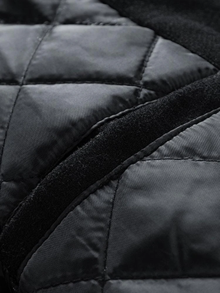 Grayson | Contrast Wool Look PU Baseball Jacket - Image 2