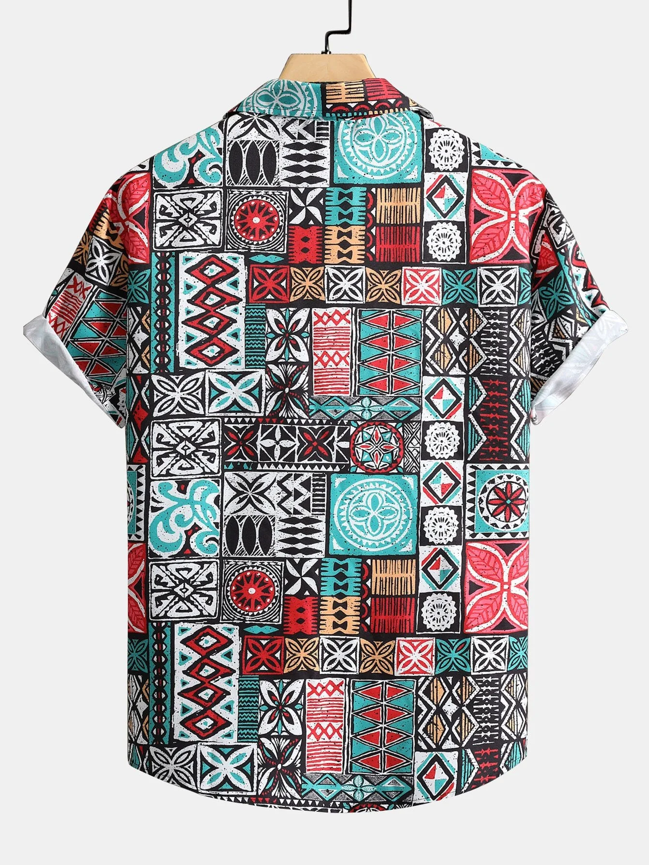 Greg® | Tile Patchwork Print Button Up Shirt - Image 2