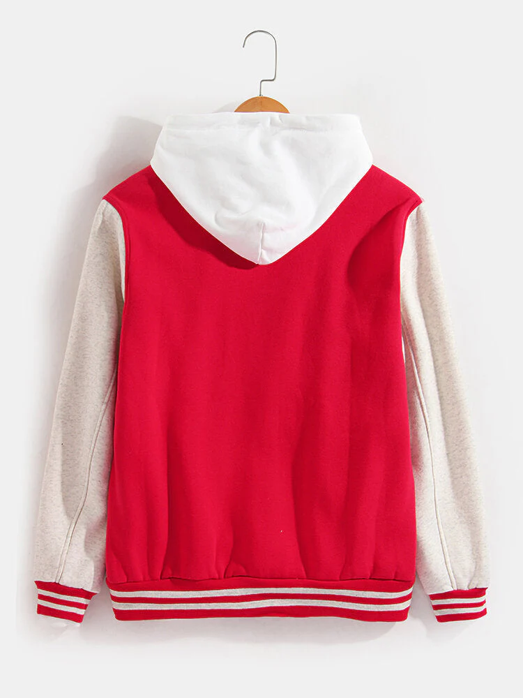 Griffin | Contrast Baseball Jacket - Image 5